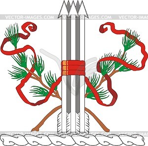 New Hampshire state military crest - vector clipart