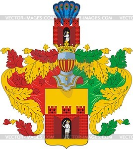 Ostrovsky, family coat of arms - vector clipart