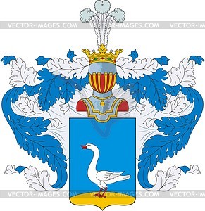 Panov, family coat of arms - vector clipart