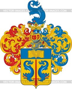 Salkov, family coat of arms - vector clipart