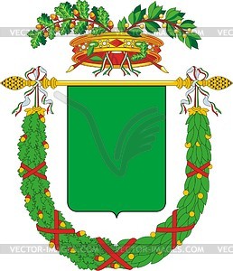 Italian province heraldic achievement - vector image