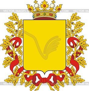 Russian oblast heraldic shield - vector clipart