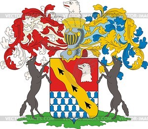 Stroganov barons, family coat of arms - vector clip art