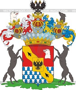 Stroganov earls, family coat of arms - vector clipart