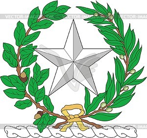 Texas state military crest - vector clipart
