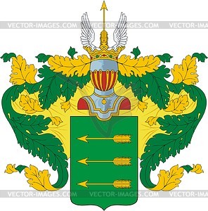 Usov, family coat of arms - vector clipart