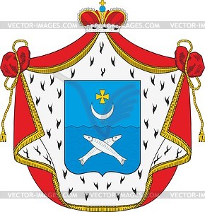 Vadbolsky and Ukhtomsky dukes, family coat of arms - vector clipart