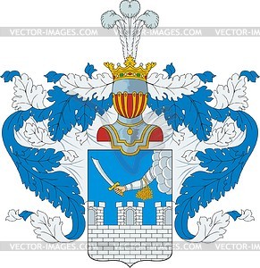 Vlasov, family coat of arms - vector clipart