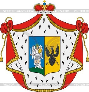 Volkonsky dukes, family coat of arms - vector clipart