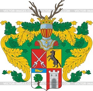 Volkov, family coat of arms - vector clipart