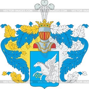Zaitsev, family coat of arms - vector clipart