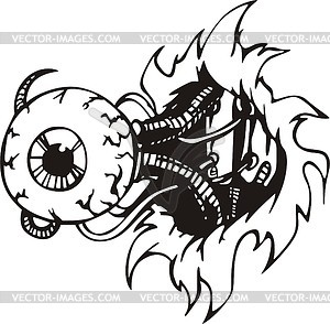 Eye of cyborg - vector clipart