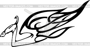 Bird flame - vector clip art