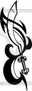 Blade tribal tattoo - vector clipart