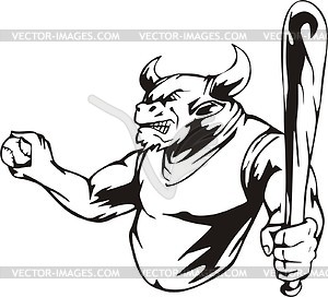 Bull mascot - vector clip art