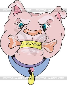 Bulldog - color vector clipart