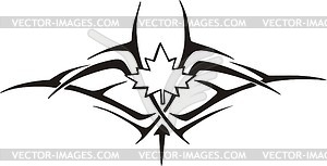 Maple leaf flame - vector clipart