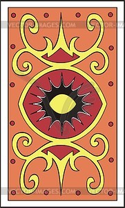 Back of playing card - color vector clipart