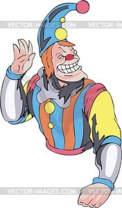 Angry clown - vector clipart