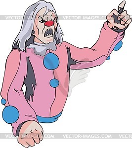 Angry clown - vinyl EPS vector clipart