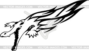 Crocodile flame - vector image