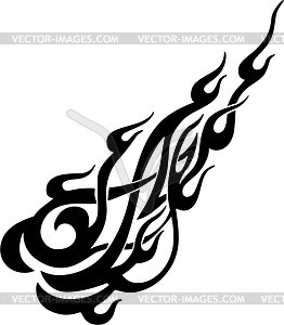 Flame tattoo - vector clipart / vector image