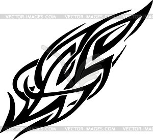 Flame tattoo - vector clip art