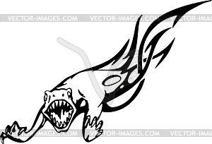 Lizard flame - vector image