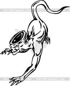 Monster tattoo - vector clip art