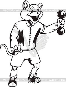 Funny mouse cartoon - vector EPS clipart