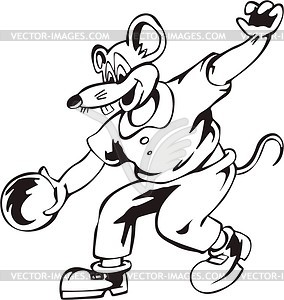 Funny mouse cartoon - vector clipart