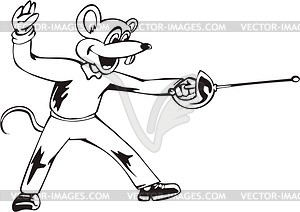 Funny mouse cartoon - vector clip art