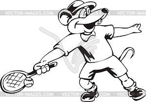 Funny mouse cartoon - vector clipart