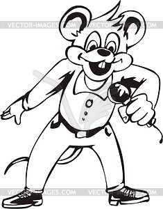Funny mouse cartoon - vector clip art