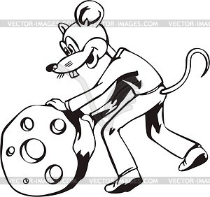 Funny mouse cartoon - vector image