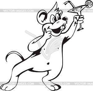 Funny mouse cartoon - vector clipart