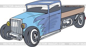 Vintage pickup flame - vector clipart