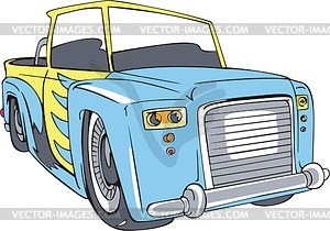 Vintage pickup flame - royalty-free vector clipart