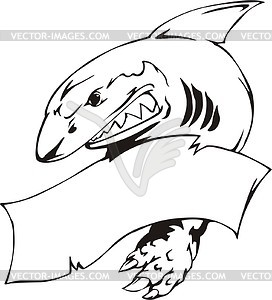 Shark monster template - vector clipart