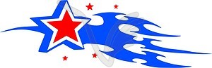 Star flame - royalty-free vector clipart