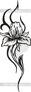 Tribal flower tattoo - vector image