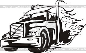 Truck flame - vector image