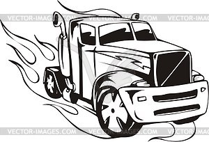 Truck flame - vector clip art