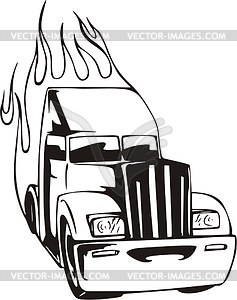 Truck flame - vector image