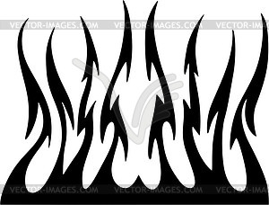 Vertical flame - vector clipart / vector image