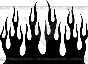 Vertical flame - vector image