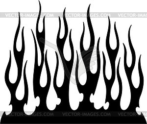 Vertical flame - vector clipart