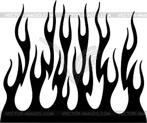 Vertical flame - vector image