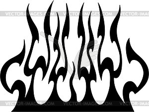 Vertical flame - vector clip art