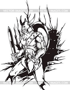 Artistic viking design - vector clipart